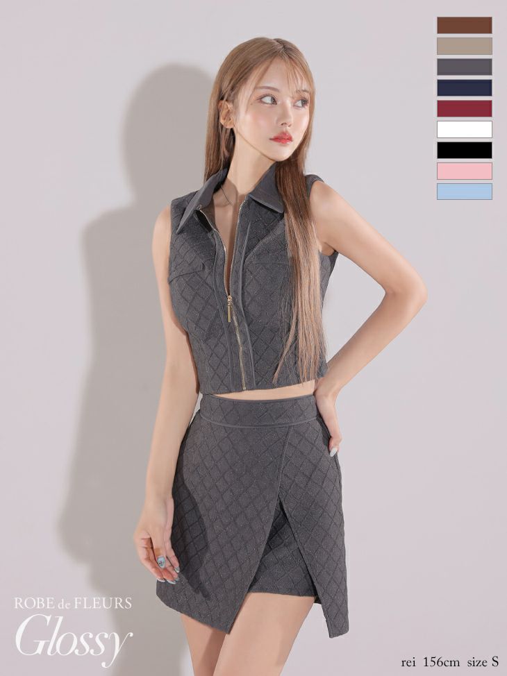 glossyセットアップドレス 予約商品【1月下旬入荷予定】【Glossy by ROBE de FLEURS/グロッシー