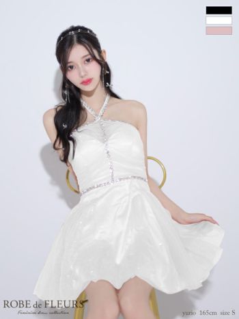 ROBEdeFLEURS/ローブドフルール】立体 フラワー 刺繍レースフリルA