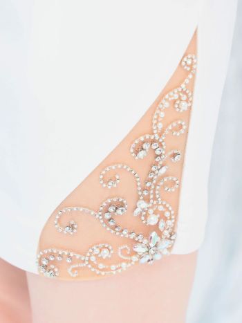 キャバドレス Angel R セクシー くびれ透け ラインストーン ビジュー メッシュ キャミソール タイトミニドレス