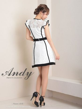 Andy/アンディ】レース パイピング 金ボタン フリル