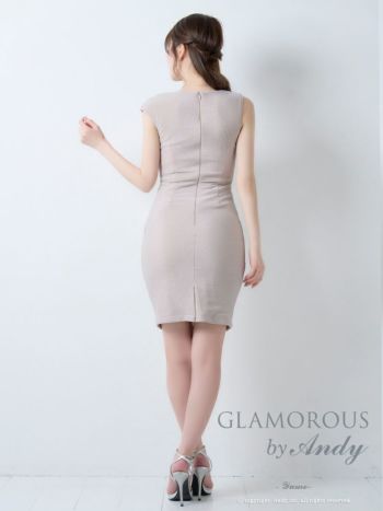 シーグラスアート ほっこりシリーズNo.4 ミニブラウンフレームセット GLAMOROUS/グラマラス】ドレープネック ワンカラー ストレッチ