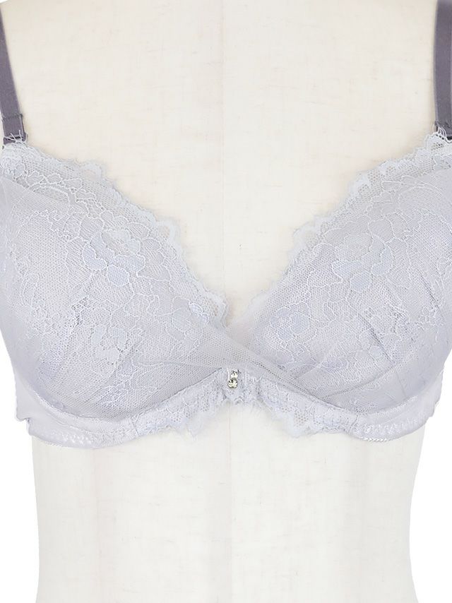 勝負下着 チュール フラワーレース ブラジャー＆ショーツ 2点セット