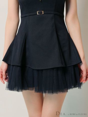 DEA.by ROBE de FLEURSフレアミニドレス (DE3444) DEA.by ROBE de FLEURSフレアミニドレス (DE3444)（chouette）