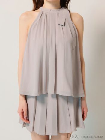 DEA.by ROBE de FLEURS/ディア】エレガント サテン シフォン サイド