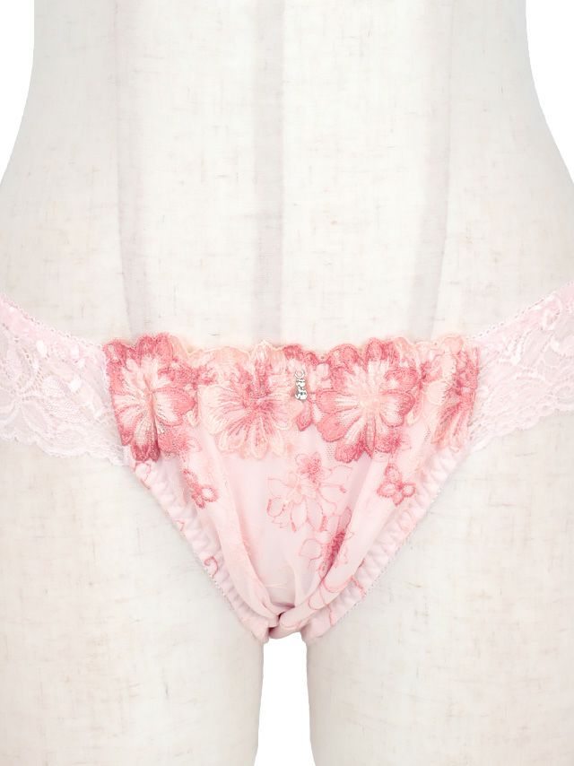 勝負下着 フラワー刺繍 フリル ブラジャー＆ショーツ 2点セット