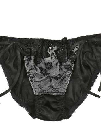 勝負下着 フラワー刺繍 シアーチュール ブラジャー＆ショーツ 2点セット