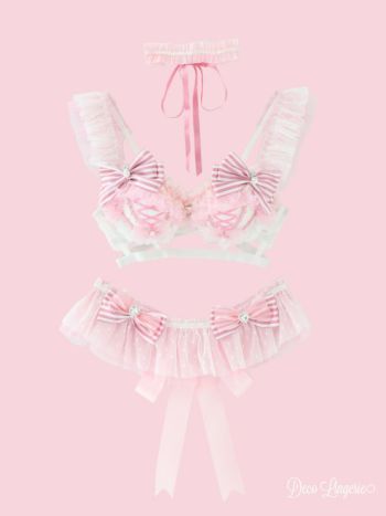 勝負下着】【Deco Lingerie/デコランジェリー】ストライプリボン