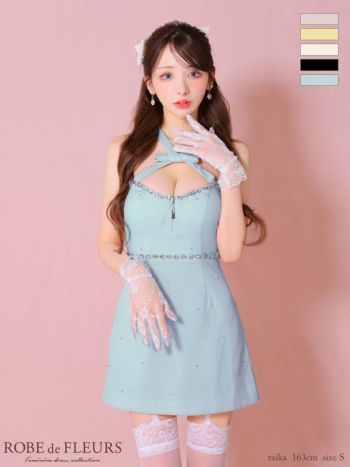 ROBEdeFLEURS/ローブドフルール】ガーリー オープンバスト