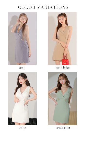 G501/PATRIZIA PEPE ミニドレス ノースリーブブラウス レザー Glossy by ROBE de FLEURS/グロッシー】ノースリーブ レザー