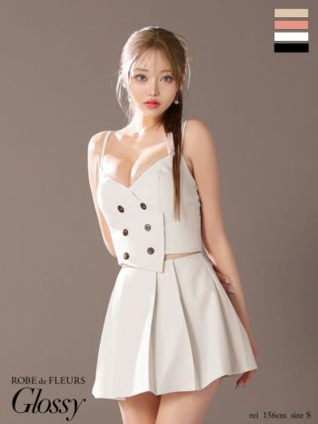 Glossy by ROBE de FLEURS/グロッシー】バックリボン ビジュー Glossy by ROBE de FLEURS/グロッシー】バックリボン ビジュー