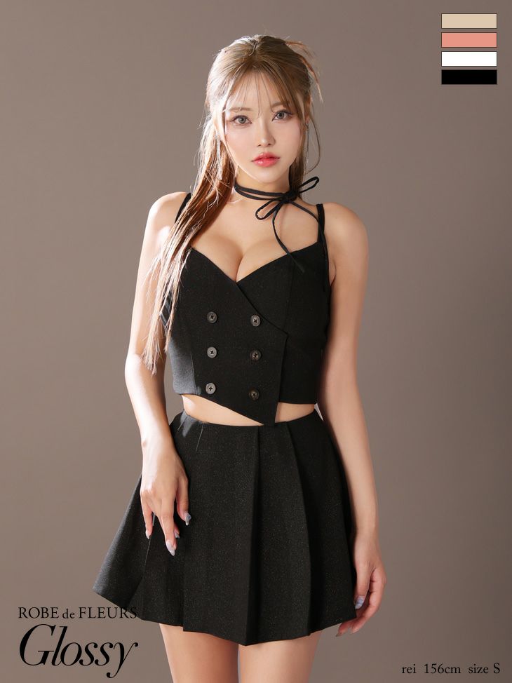Glossy by ROBE de FLEURS/グロッシー】キャミソール ダブル