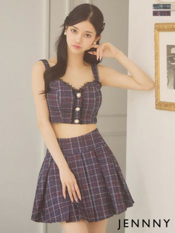 SALE【JENNNY/ジェニー】セットアップ チェック柄 ツイード