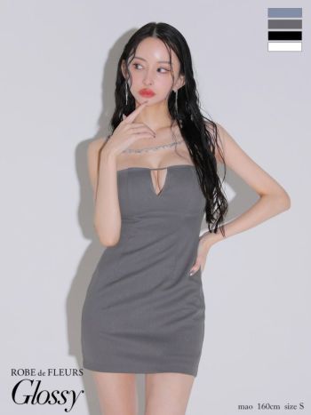 GlossybyROBEdeFLEURS/グロッシーキャミソールタイトミニドレス Glossy by ROBE de FLEURS/グロッシー】シンプル レース セクシー