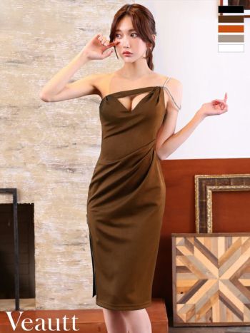 Veautt/ヴュート】セクシー ワンショルダー ビジュー バスト