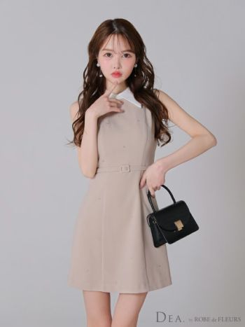 新品DEAバイローブドフルール♡ 襟付きバストジップノースリーブベルトワンピース 000000025443-06-m.jpg?t=