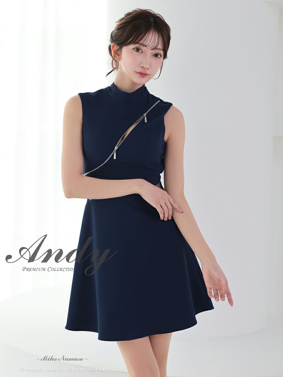 Andy/アンディ】ジップデザイン バックカット くびれ透け リボン