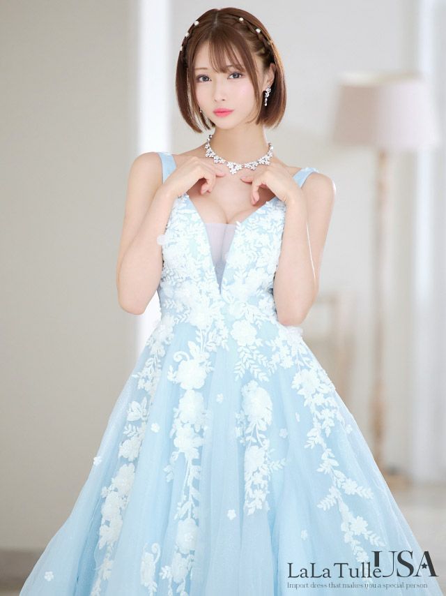 LaLaTulle USA/インポート】バストシースルー ノースリーブ フラワー  