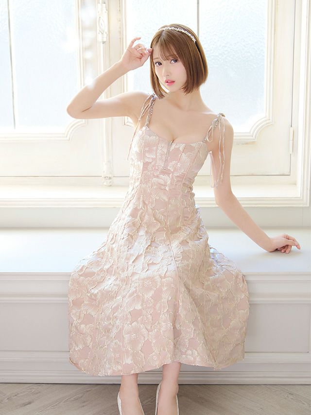 DEA.by ROBE de FLEURS/ディア】花柄ジャガード パイピング ショルダー