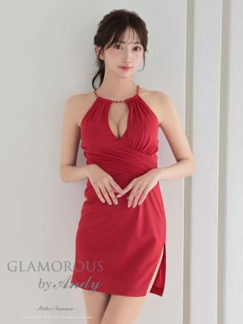熱販売 GLAMOROUS/グラマラス】肩あき 長袖 チェーン ホルターネック ルームウェア・パジャマ