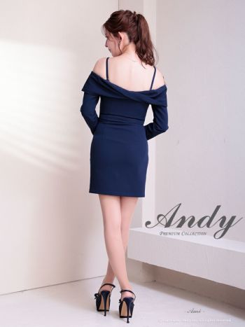 Andy/アンディ】肩あき 長袖 飾りポケット ビジューボタン オフショル