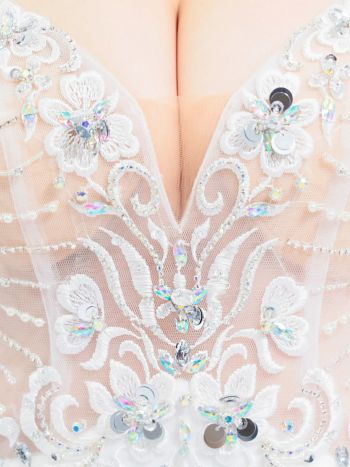 Angel R/エンジェルアール】くびれ透け 刺繍レース ビジュー