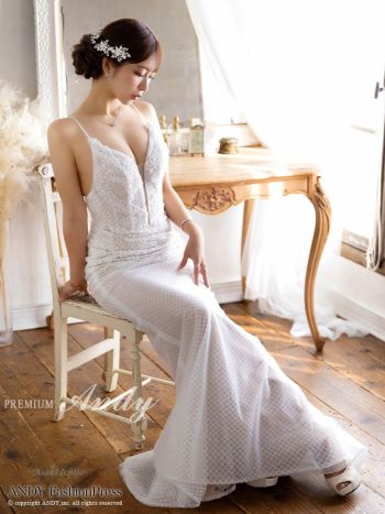 キャバドレス PREMIUM Andy キャミソール チェック柄 スパンコール シースルー レースアップ フィッシュテール バースデー マーメイドロングドレス