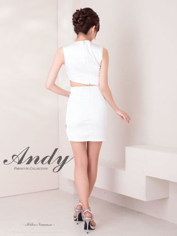 Andy/アンディ】カットデザイン ノースリーブ ワンカラー ジップ