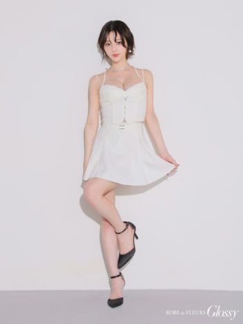 Glossy ローブドフルールグロッシー センタージップペプラムセットアップ XSサイズあり【Glossy/グロッシー】センタージップ/ ペプラム