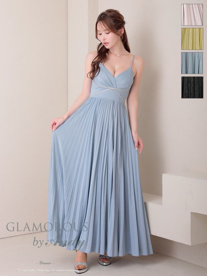 VERSACE ラメ シフト ノスリフ テニム トレス 【関税込】 GLAMOROUS/グラマラス】ラメ ビジュー キャミソール スリット