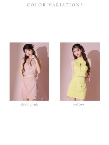 ROBEdeFLEURS/ローブドフルール】ハートスタッズ セットアップ