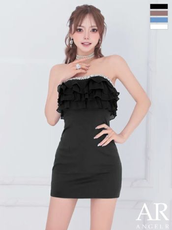♡ angelr エンジェルアール フリルリボン キャバドレス ♡ XSサイズあり【ANGEL R/エンジェルアール】ビッグフリルリボン