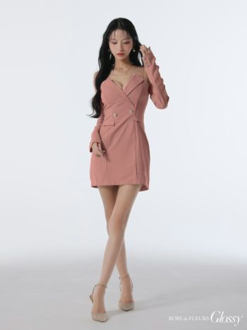 Glossy by ROBE de FLEURS/グロッシー】肩あき 長袖 2way テーラード