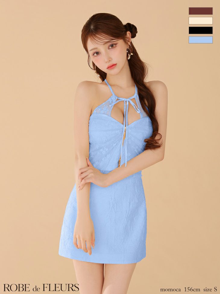 robe de fleursドレス S セットアップ　ブルー　エンジェルアール robe de fleursドレス S セットアップ ブルー エンジェルアール