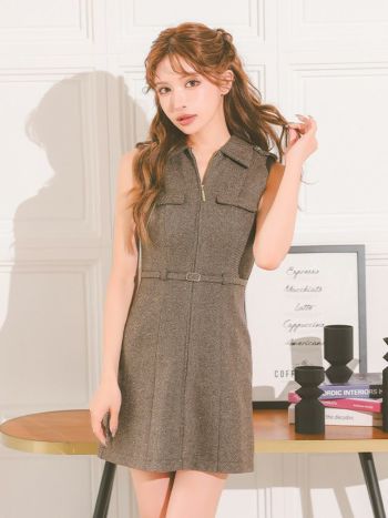 DEA.by ROBE de FLEURS/ディア】シンプル ウエストベルト 襟付き