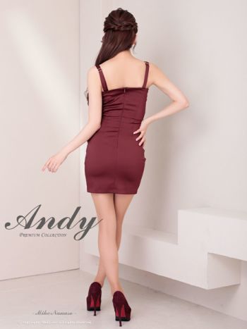 Andy/アンディ】ワンカラー ジップデザイン ノースリーブ ドレープ