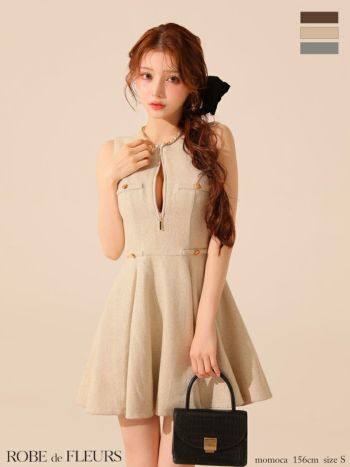 ローブドフルールROBEdeFLEURSジップ ミニドレスemiriawiz ローブドフルールROBEdeFLEURSジップ ミニドレスemiriawiz