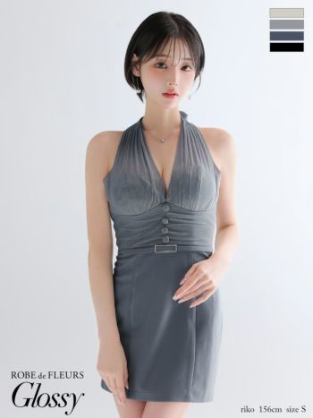 Glossy by ROBE de FLEURS/グロッシー】ワンカラー スリット