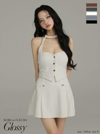 ROBE de FLEURS Glossy ストライプセットアップ ROBE de FLEURS Glossy / ローブドフルールグロッシー】2WAY