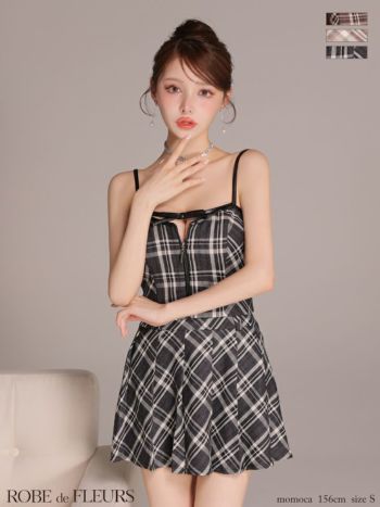 LaLaTulle x ROBE de FLEURS ネイビードレス XS～Lサイズあり】ホルターネックxレーススリーブタイトミニ