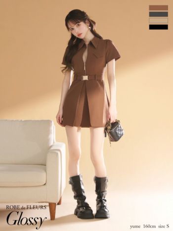 ROBEdeFLEURS Glossy ミニドレス ROBE de FLEURS Glossy(ローブドフルール グロッシー)｜キャバ