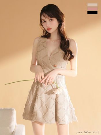 DEA.by ROBE de FLEURS/ディア】オープンバスト フリンジジャガード