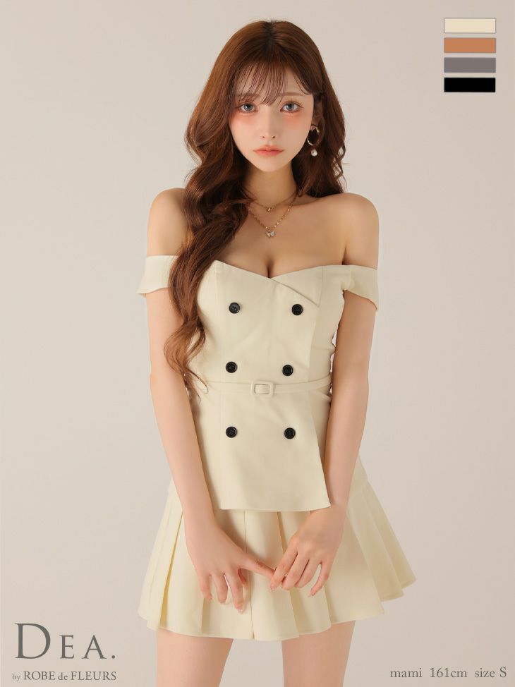 【DEA.by ROBE de FLEURS オフショルダー フレアミニドレス DEA.by ROBE de FLEURS オフショルダー フレアミニドレス DEA.by