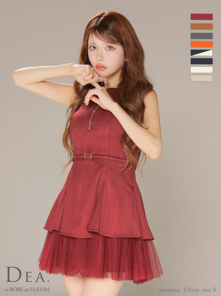 DEA by ROBE de FLEURS ドレス DEA.by ROBE de FLEURS/ディア】ジップデザイン ノースリーブ