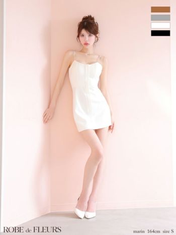 ROBEdeFLEURS/ローブドフルール】ジップデザイン ビジュー シンプル