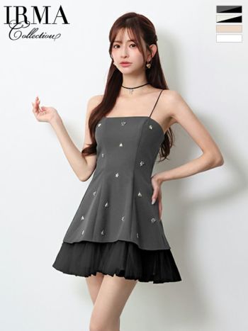 IRMA/イルマ】セクシー ワンショルダー 刺繍 フラワービジュー