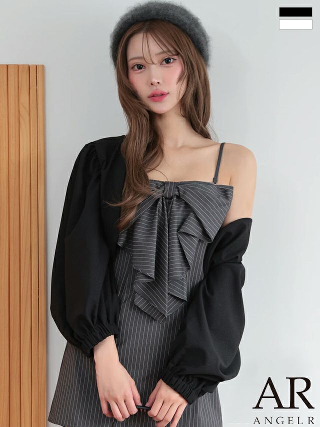 キャバドレス Angel R エンジェルアール ショート丈 長袖 ラメ シンプル ボレロ