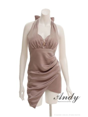 Andy/アンディ】ジップデザイン ホルターネック バックオープン ネック