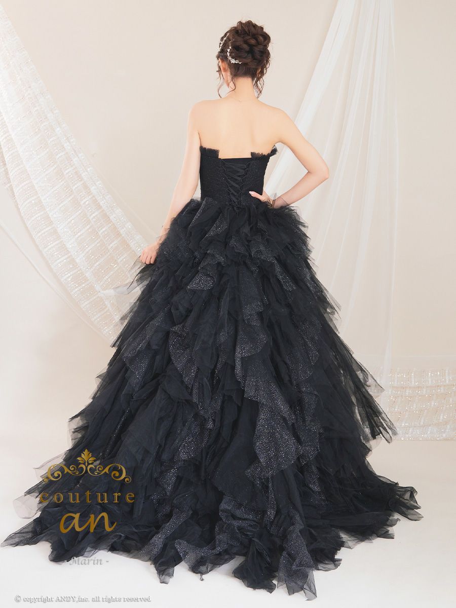 couture an/クチュール アン】フリル チュール レースアップ ワン