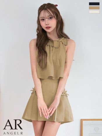 Angel R/エンジェルアール】ノースリーブ セットアップ 襟付き