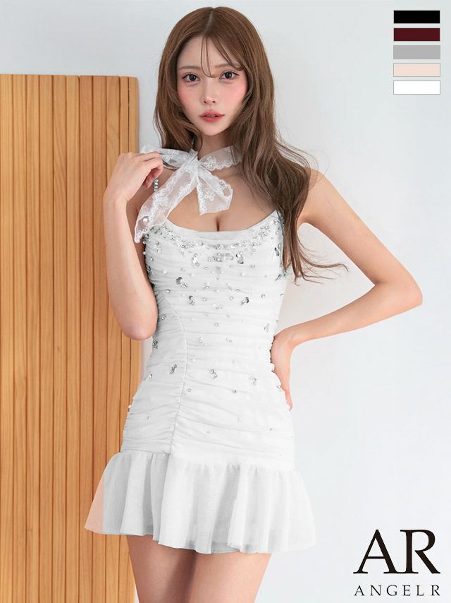 Angel R/エンジェルアール】キャミソール ウエストギャザー メッシュ